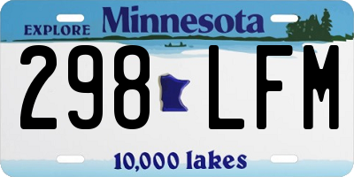 MN license plate 298LFM