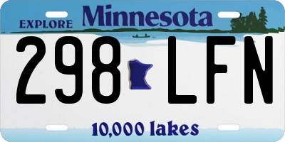 MN license plate 298LFN