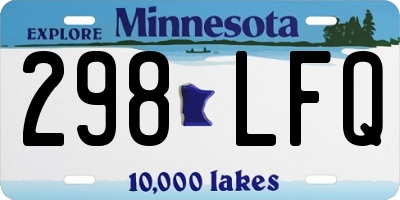 MN license plate 298LFQ