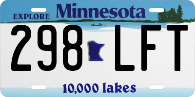 MN license plate 298LFT
