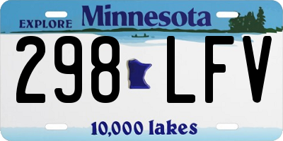 MN license plate 298LFV