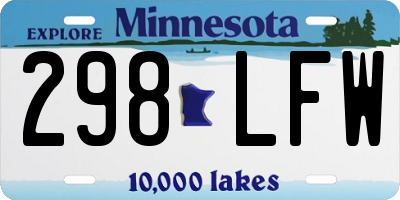 MN license plate 298LFW