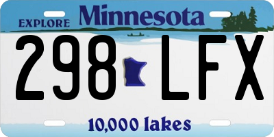 MN license plate 298LFX