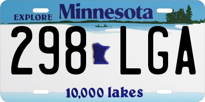 MN license plate 298LGA