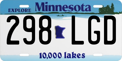 MN license plate 298LGD