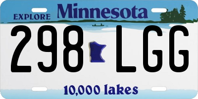 MN license plate 298LGG