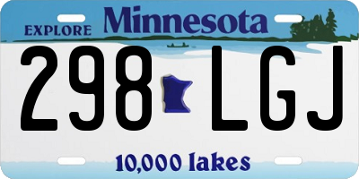 MN license plate 298LGJ