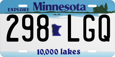 MN license plate 298LGQ