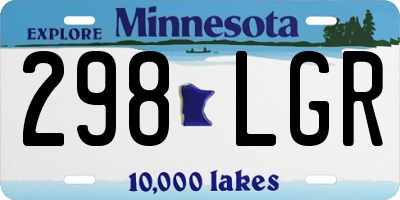 MN license plate 298LGR