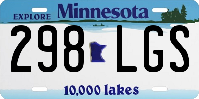 MN license plate 298LGS