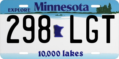 MN license plate 298LGT