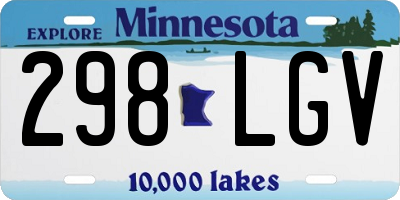 MN license plate 298LGV