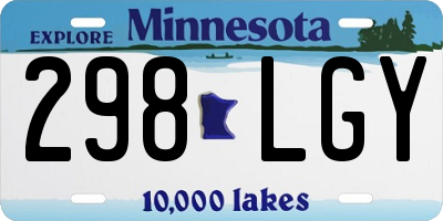 MN license plate 298LGY
