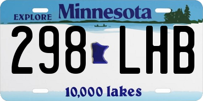 MN license plate 298LHB