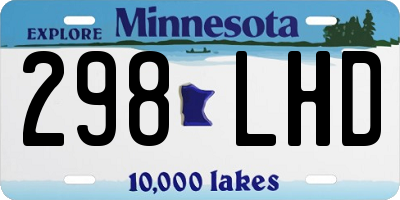 MN license plate 298LHD