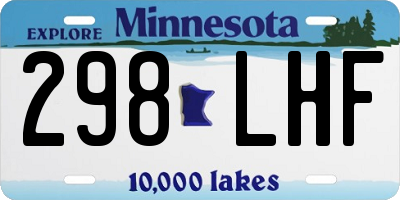 MN license plate 298LHF