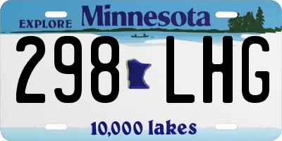 MN license plate 298LHG