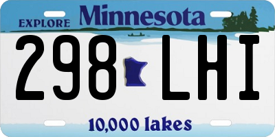 MN license plate 298LHI
