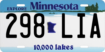 MN license plate 298LIA