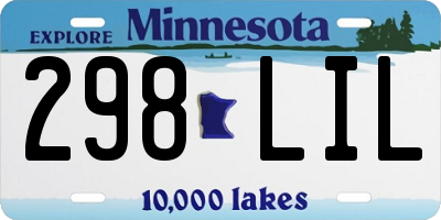 MN license plate 298LIL