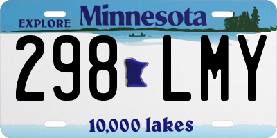 MN license plate 298LMY