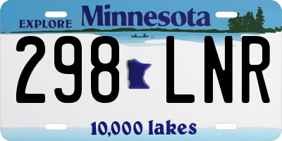 MN license plate 298LNR