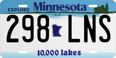 MN license plate 298LNS
