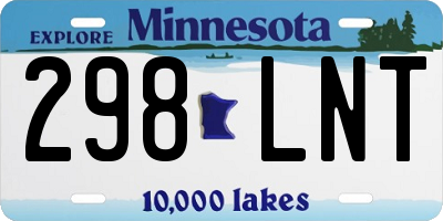 MN license plate 298LNT