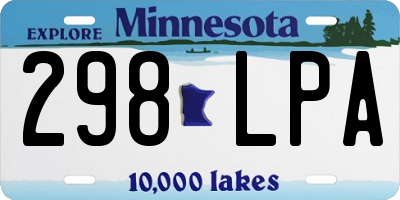 MN license plate 298LPA