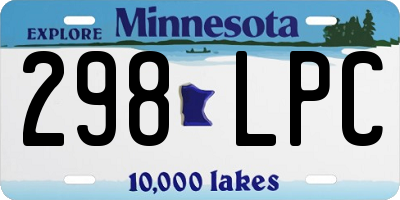 MN license plate 298LPC