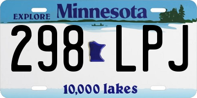 MN license plate 298LPJ