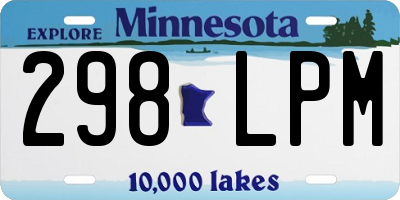 MN license plate 298LPM