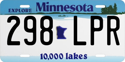 MN license plate 298LPR