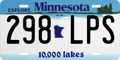 MN license plate 298LPS