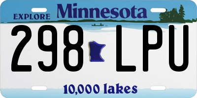MN license plate 298LPU