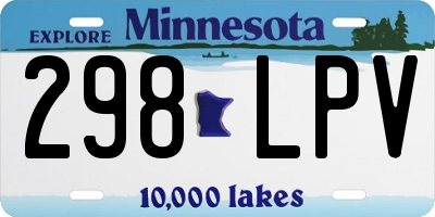 MN license plate 298LPV