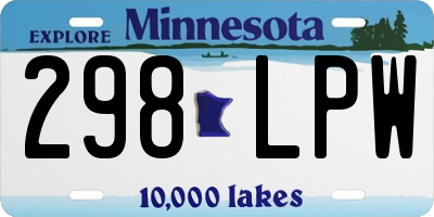 MN license plate 298LPW