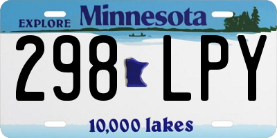 MN license plate 298LPY