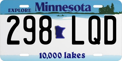 MN license plate 298LQD