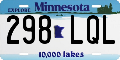 MN license plate 298LQL