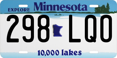 MN license plate 298LQO