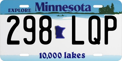 MN license plate 298LQP