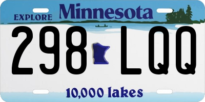 MN license plate 298LQQ