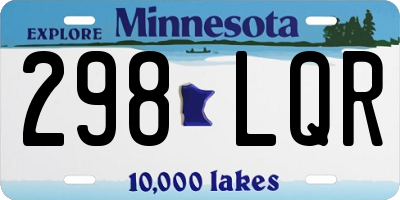 MN license plate 298LQR