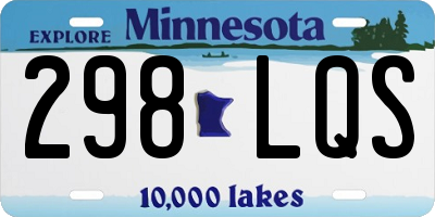 MN license plate 298LQS