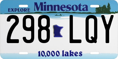 MN license plate 298LQY