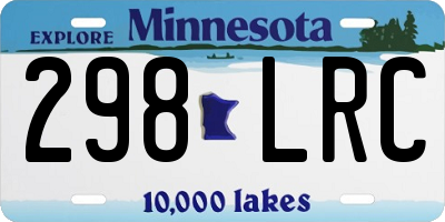 MN license plate 298LRC