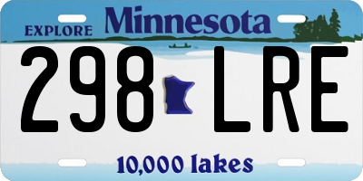 MN license plate 298LRE