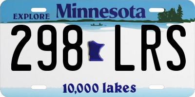 MN license plate 298LRS