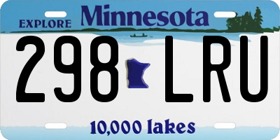 MN license plate 298LRU